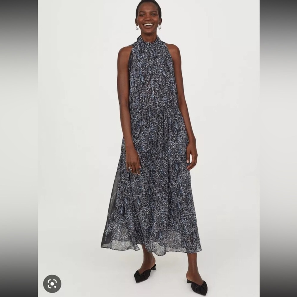 H&M Conscious Exclusive Collection Halter Maxi Dress - Size 2, Brand New,